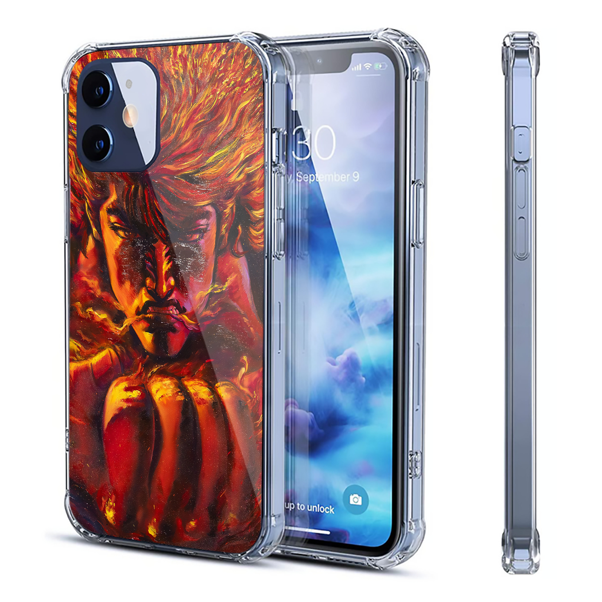 （画像用） 北斗の拳 Fist of the North Star 【iPhone 12シリーズ対応】透明スマホケース（クリアソフトケース）